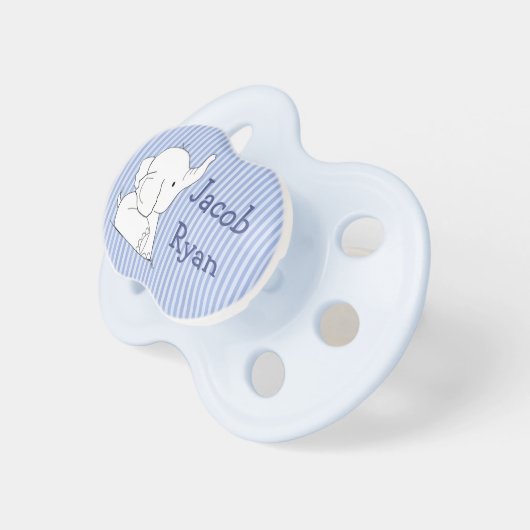 Personalized Baby Boy Elephant in Diaper Pacifier (Front Right)