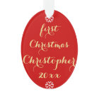 Personalized Baby Boy Girl First Christmas Name