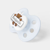 Personalized Baby Boy Name Blue Bear Pacifier (Front Right)