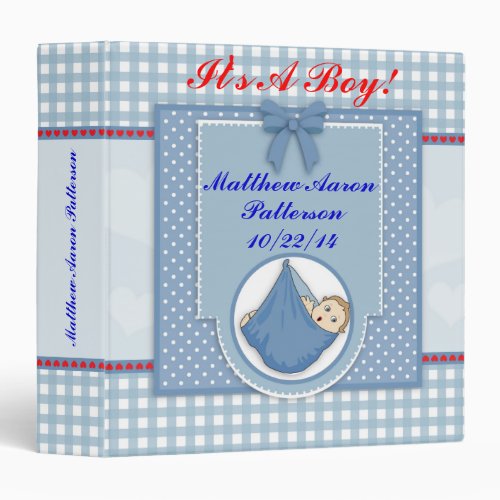 Personalized Baby Boy Photo Album Binder