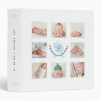 PERSONALIZED BABY BOY SCRAPBOOK PHOTO COLLAGE BINDER