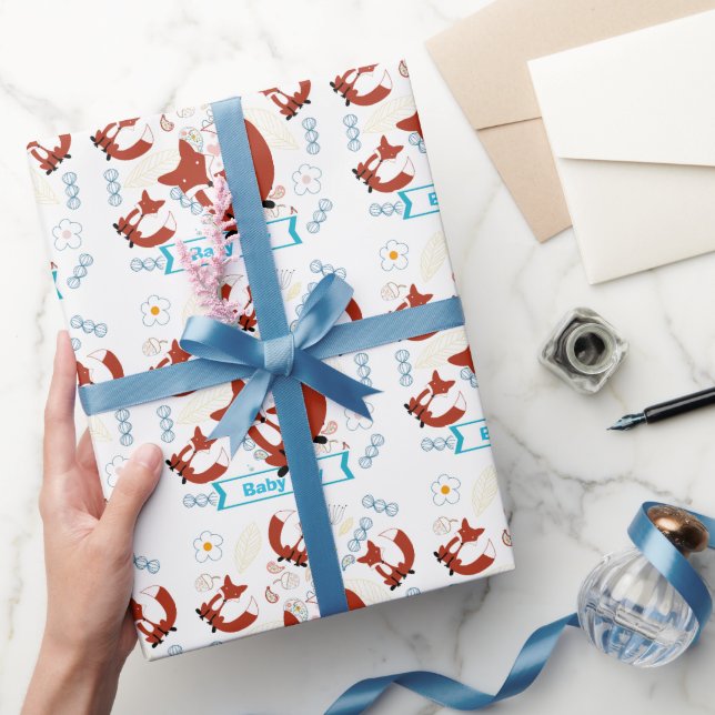 Personalized Baby Boy Wrapping Paper (Gifting)