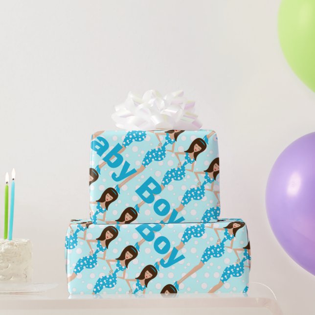 Personalized Baby Boy Wrapping Paper (Party Gifts)