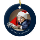Personalized Baby Boy's First Christmas Ornament