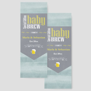 Personalized Baby Brew Beer Label Funny Shower  Bookmarks