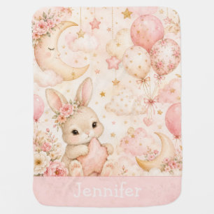 Personalized Baby Bunny with Name Blanket