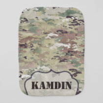 Personalized Baby Burp Cloth Army OCP Camo Uniform