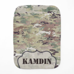 Personalized Baby Burp Cloth Army OCP Camo Uniform