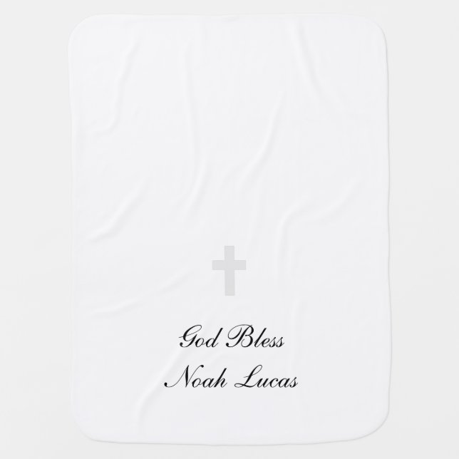 Personalized Baby Christening Blanket (Front)