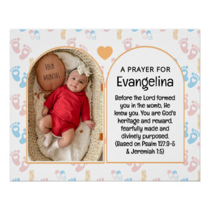 Personalized Baby Christian Prayer Keepsake Poster