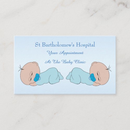 Personalized Baby Clinic Appointment Card