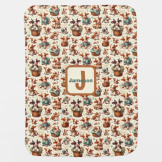 Personalized Baby Cow Baby Baby Blanket