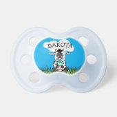 Personalized Baby Cow Baby Boy Pacifier (Front)