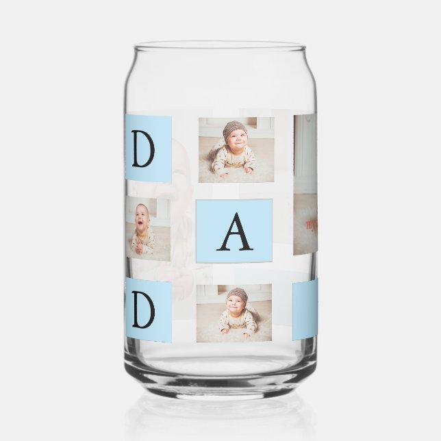Personalized Baby & DAD Can Glass (Front)