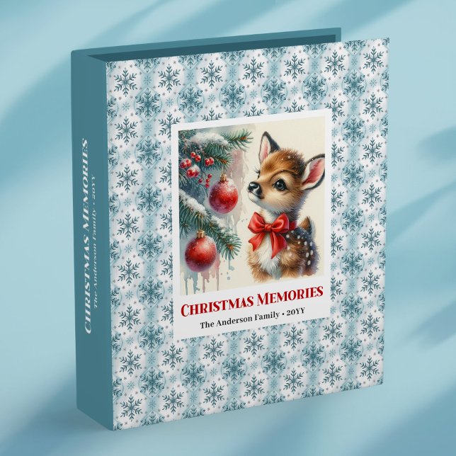 Personalized baby deer snowy forest kids album 3 ring binder (Personalized baby deer snowy forest kids ring binder

)