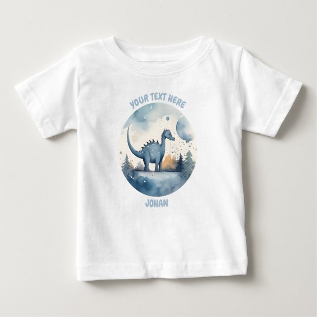Personalized Baby Dinosaur Tee (Front)