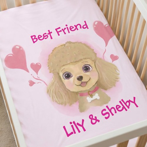 Personalized Baby & Dog Best Friend Name Blanket