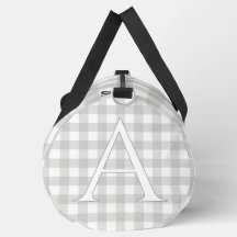 Personalized Baby Dove Gray Gingham Baby Travel