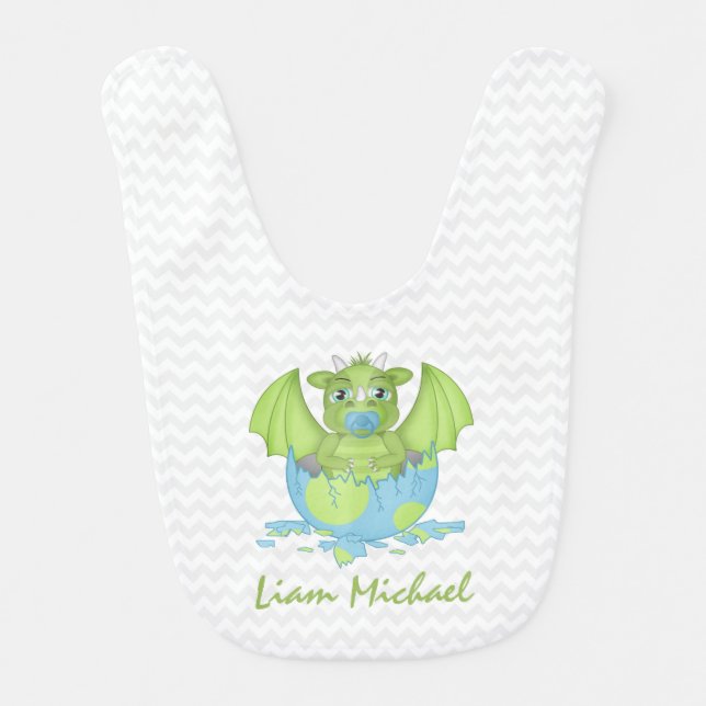 Personalized Baby Dragon Bib (Front)