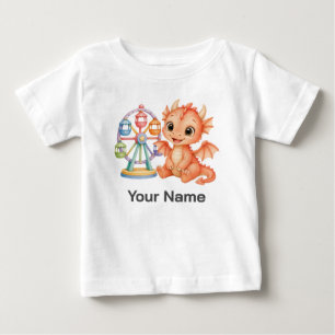 Personalized Baby Dragon Carnival Ferris Wheel T-Shirt