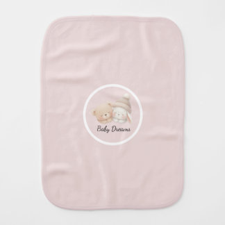 Personalized Baby Dreams Burp Cloth – Cute Bear &