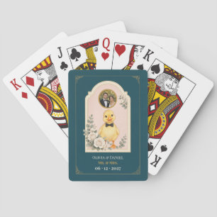 Personalized Baby Duck Wedding Favor Photo Poker Cards