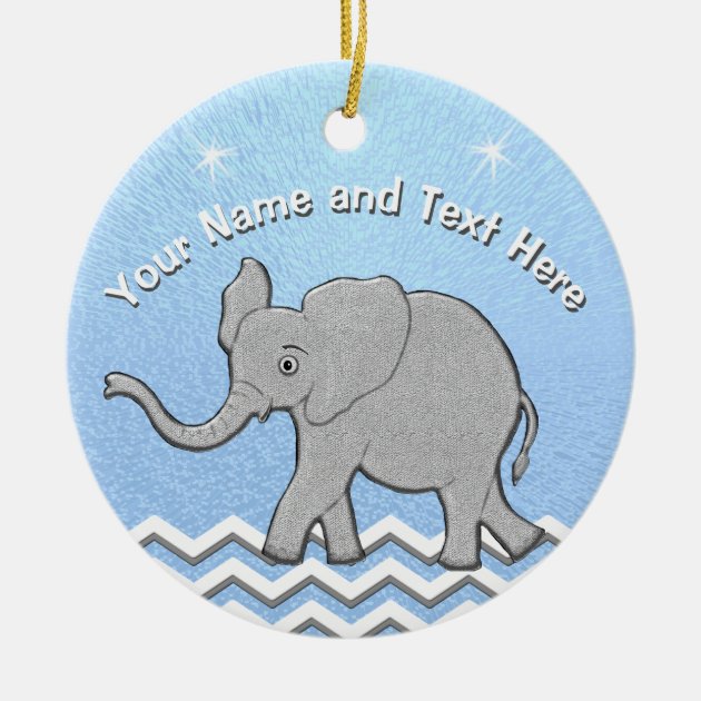 baby elephant christmas ornament