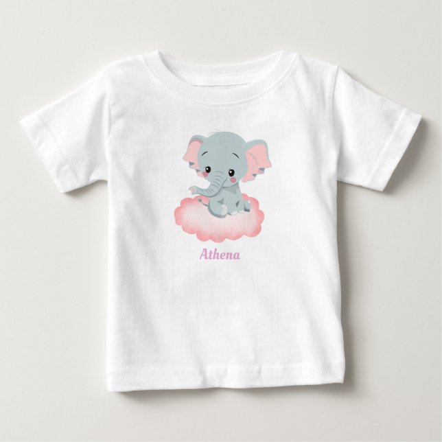 Personalized Baby Elephant  T-Shirt (Front)