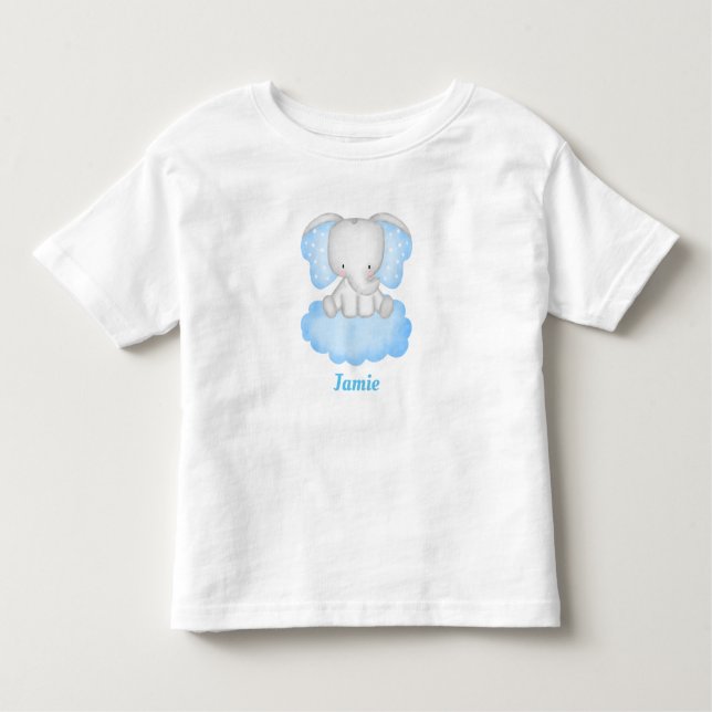 Personalized  Baby Elephant Toddler T-shirt (Front)