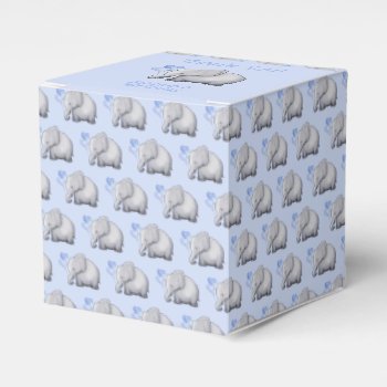 Personalized Baby Elephants Kid Birthday Party Favor Boxes by EleSil at Zazzle