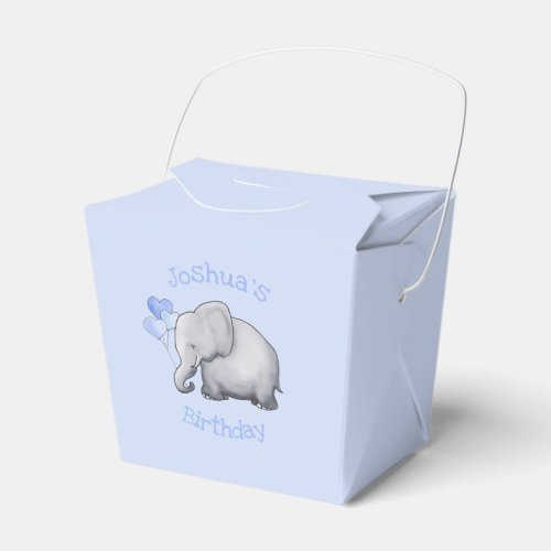 Personalized Baby Elephants Kids Birthday Party Favor Boxes