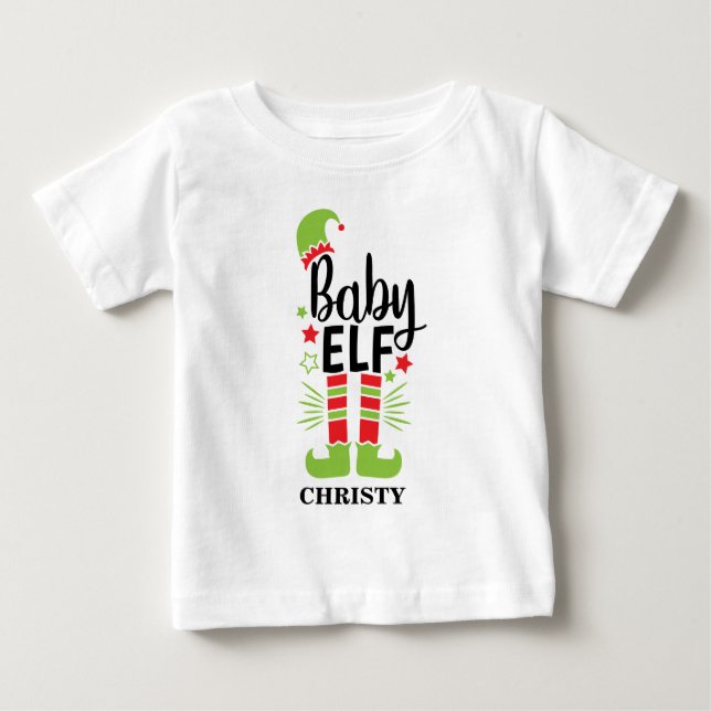 Personalized Baby Elf Baby T-Shirt (Front)