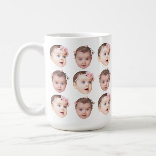 Personalized Baby Face 2 Photos Cute Coffee Mug