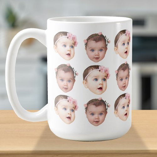 Personalized Baby Face 2 Photos Cute Coffee Mug