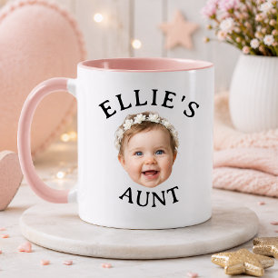 Personalized Baby Face Aunt custom photo gift Mug