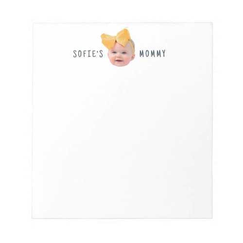 Personalized Baby Face Notepad