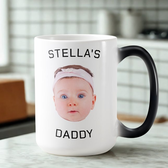 Personalized Baby Face Photo Dad Gift Color Morph Mug (Creator Uploaded)
