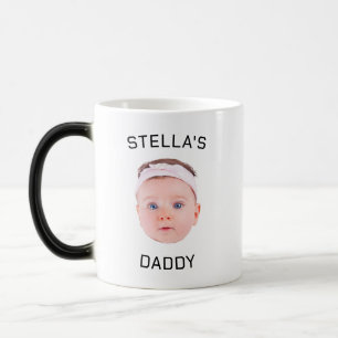 Personalized Baby Face Photo Dad Gift Color Morph Mug