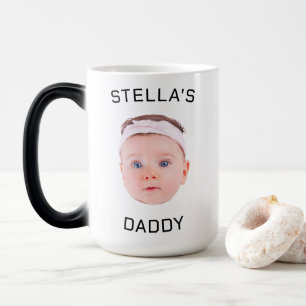 Personalized Baby Face Photo Dad Gift Color Morph Mug