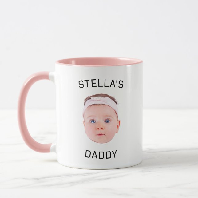 Personalized Baby Face Photo Dad Gift Mug (Left)