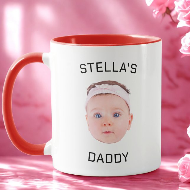 Personalized Baby Face Photo Dad Gift Mug (Creator Uploaded)