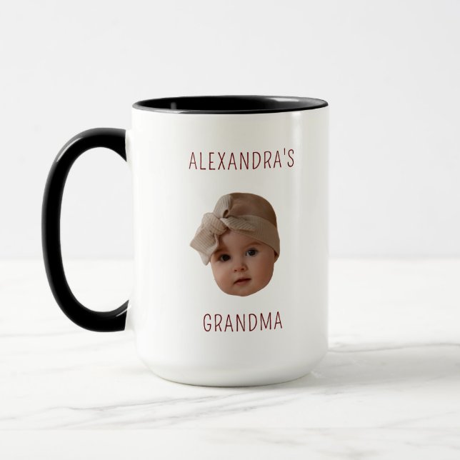 Personalized Baby Face Photo For Grandpa Birthday  Mug (Left)