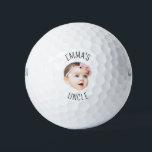 Personalized Baby Face Photo For New Uncle Golf Balls<br><div class="desc">If you have any problem cropping your baby's image,  i can do it for you for free,  just message me or email at ayokholid@gmail.com</div>