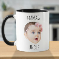 Personalized Baby Face Photo Mug For New Uncle
