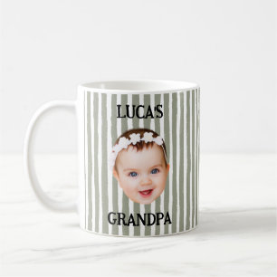 Personalized Baby Face Photo Stripe Baby Picture  Coffee Mug