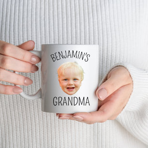 Personalized Baby Face Picture Grandma Birthday Mug