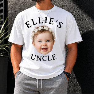 Personalized Baby Face Uncle Custom photo gift T-Shirt