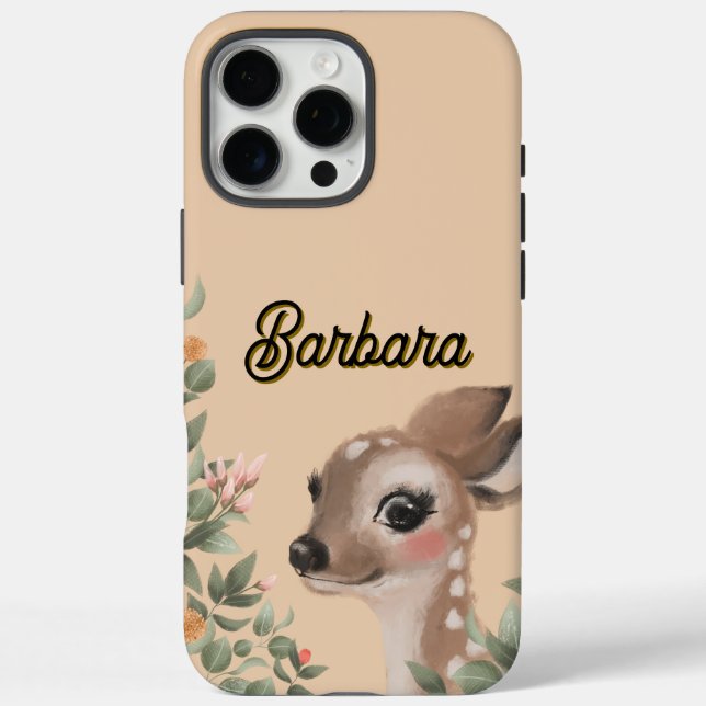 Personalized Baby Fawn Phone / iPad case (Back)