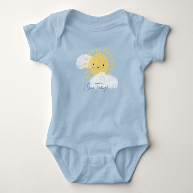 Personalized Baby First Birthday Outfit Bodysuit (Front)