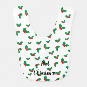 Personalized Baby first Christmas Bib
